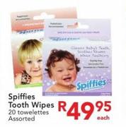 Spiffies Tooth Wipes 20's Towelettes Assorted-Each