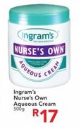 Ingram's Nurse's Own Aqueous Cream-500g