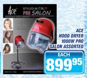 Ace Hood Dryer 1000W Pro Salon Assorted-Each