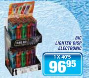 Bic Lighter Disp Electronic-40's