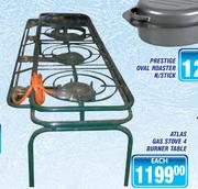 Atlas Gas Stove 4 Burner Table-Each