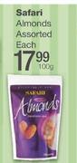 Safari Almonds Assorted-100g Each