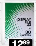 Croxley A4 Vertoonleer 30 Sakkies -Each