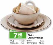 Bistro Crockery Range Dinner Plate-each
