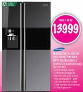 Samsung Mirror Finish Side By Side Fridge/Freezer With Water And Ice Dispenser And Mini Bar