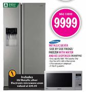 Samsung Metallic Silver Side By Side Fridge/Freezer With Water And Ice Dispenser (RSAIDTMG)