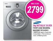 Samsung 5kg Metallic Silver Frint Load Washing Machine (WF8500NHS)