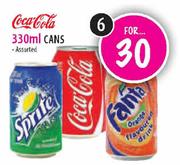 Coca-Cola Cans-330ml Assorted 