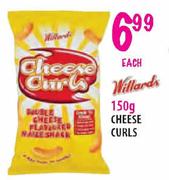 Willards Cheese Curls-150g Each