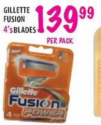Gillette Fusion 4's Blades Per Pack 