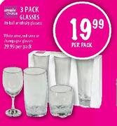 Simple choice Hi-Ball Or Whisky Glasses -3 Pack