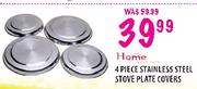 Home  Stainless Steel Stove Plate Covers-4 Piece