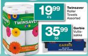 Twinsaver Roller Towels Assorted-4's
