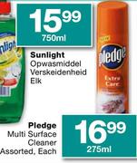 Pledge Multi Surface Cleaner Assorted Each-275ml