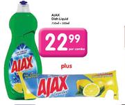 Ajax Dish Liquid-750ml + 500ml per combo