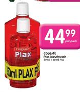 Colgate Plax Mouthwash-500ml + 250ml Free
