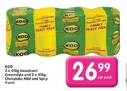 Koo Sweetcorn Creamstyle-2 x 410g and Chakalaka Mild and Spicy-2 x 410g (4 Pack)