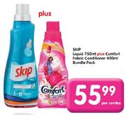 Skip Liquid 750ml + Comfort Fabric Conditioner 400ml Bundle Pack