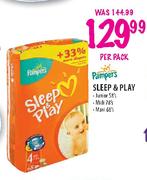 Pampers Sleep & Play-58's/78's/68's per pack