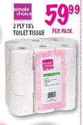 Simple Choice 2 Ply Toilet Tissue-18 per pack