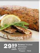  Scansa Smoked Norwegian Mackerel Pepper and Herb-180g Each