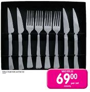 8 Piece Streak Knife and Fork Set-per set