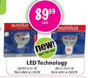 Eurolux Led Technology (Led MR163 x 1W or Led GU103 x 1W)- Each