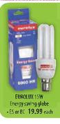 Eurolux Energy Saving Globe- 15W