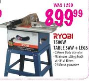 Ryobi Table Saw + Legs- 1500W 
