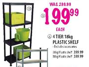 4 Tier 80 kg Plastic Shelf