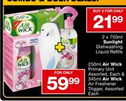 Air Wick Primary Unit Assorted-250ml + Air Wick Air Freshener Trigger Assorted