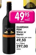 Guardian Peak Shiraz Or Merlot-Unit Price Per Case