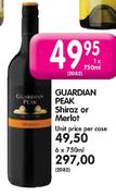 Guardian Peak Shiraz Or Merlot-1 x 750ml