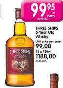 Three Ships 5 Year Old Whisky-1 x 750ml