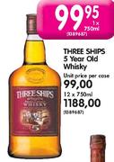 Three Ships 5 Year Old Whisky-12 x 750ml