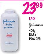 Johnson's Baby Powder-400g each