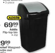Addis Flip Top Bin-46Ltr Each