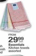 Essentials Kitchen Towels Assorted-Each