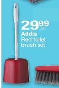 Addis Red Toilet Brush Set