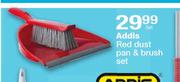 Addis Red Dust Pan & Brush Set