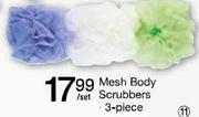 Mesh Body Srubbers-3 Piece Per Set