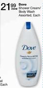 Dove Shower Cream/Body Wash Assorted-250ml Each