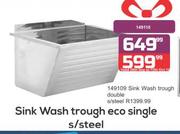 Sink Wash Trought Eco Single s/Steel