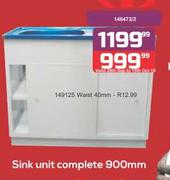 Sink Unit Complete 900mm