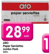 Aro Paper Serviettes Jumbo Pack-200's