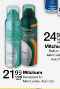 Mitchum Deodorant For Men/Ladies Assorted-120ml Each 