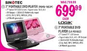 Sinotec 7" Portable DVD Player(PDVD-1052P)-Each