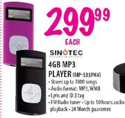 Sinotec 4GB MP3 Player(MP-535PK4)-Each