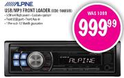 ILpine USB/MP3 Front Loader(CDE-100EUB)