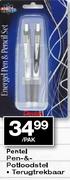 Pentel Pen-&-Potloodstel Terugtrekbaar-per pak